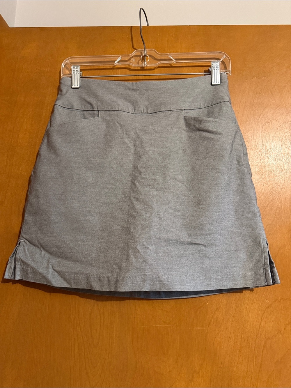 Lady Hagen Gray Mini Skort with Side Slits